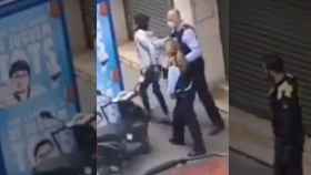 Momento de la detención de la mujer que denunció a dos mossos por agresión / TWITTER