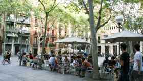 Imagen de terrazas en el barrio barcelonés de Gracia, en Barcelona, antes de la pandemia / CG