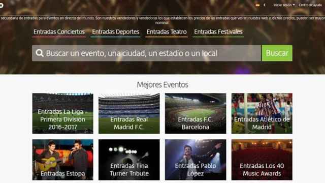 La página web de Viagogo, que acumula denuncias por fraude en todo el mundo