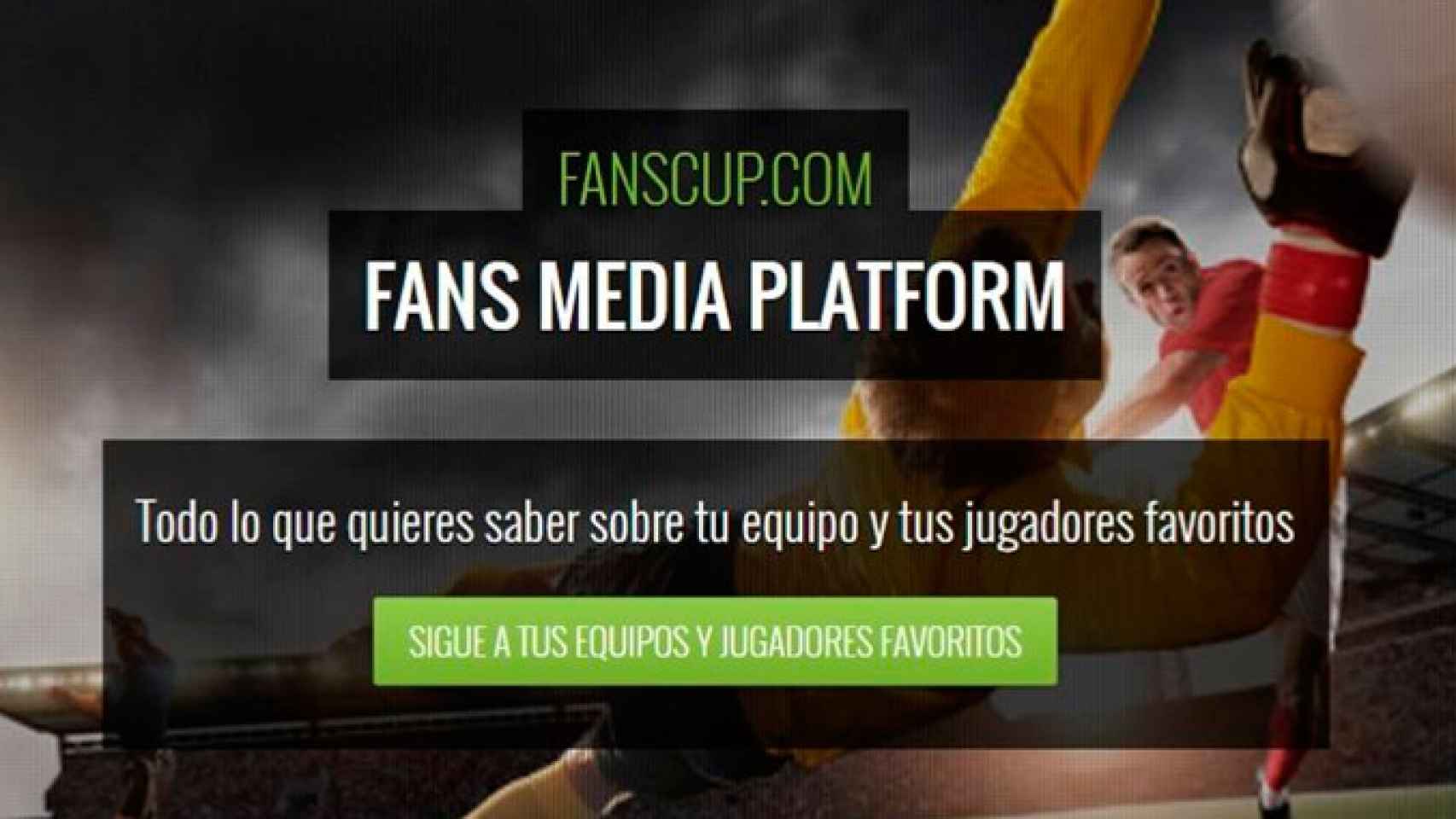 Imagen de la plataforma web Fanscup / FANSCUP.COM
