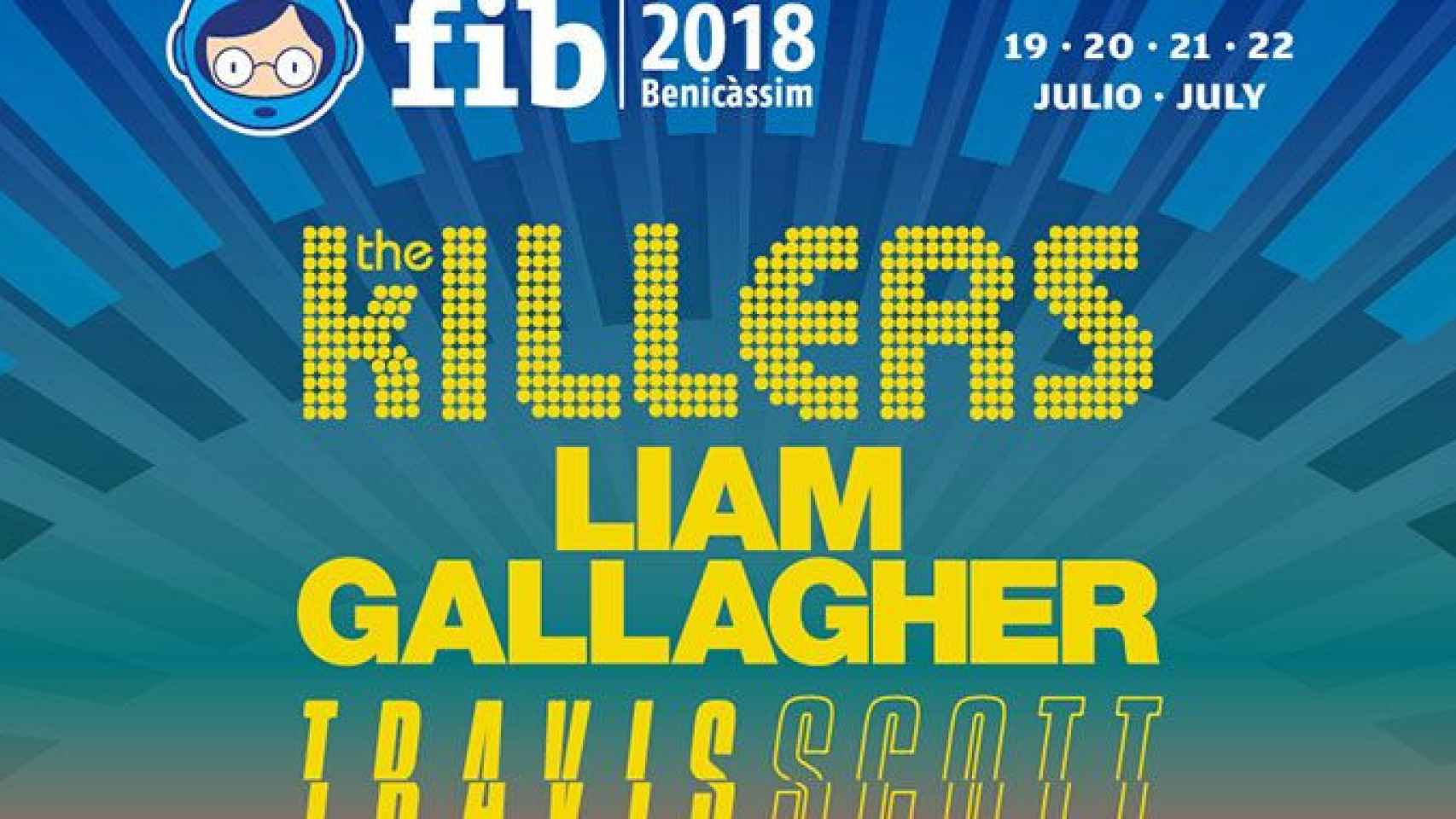 Los cabeza de cartel del FIB 2018, The Killers, Liam Gallagher y Travis Scott / CG