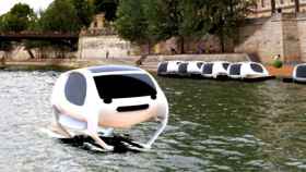 Una reproducción de cómo circularán los vehículos Seabubbles por el río Sena, en París / CG