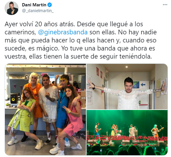 Dani Martín con las Ginebras / TWITTER