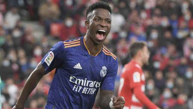 Vinicius Júnior, celebrando uno de sus últimos goles con el Real Madrid / EFE