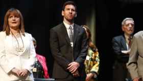 Messi en el acto de la Creu de Sant Jordi / EFE