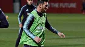 Una foto de Leo Messi durante un entrenamiento / FCB