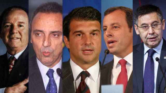 Nuñez, Gaspart, Laporta, Rosell y Bartomeu, presidentes del Barça | REDES