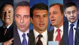 Nuñez, Gaspart, Laporta, Rosell y Bartomeu, presidentes del Barça | REDES