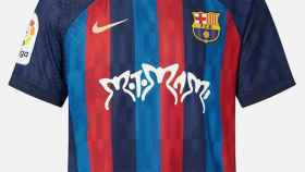 El logo 'Motomami', en la camiseta del FC Barcelona para el clásico / REDES