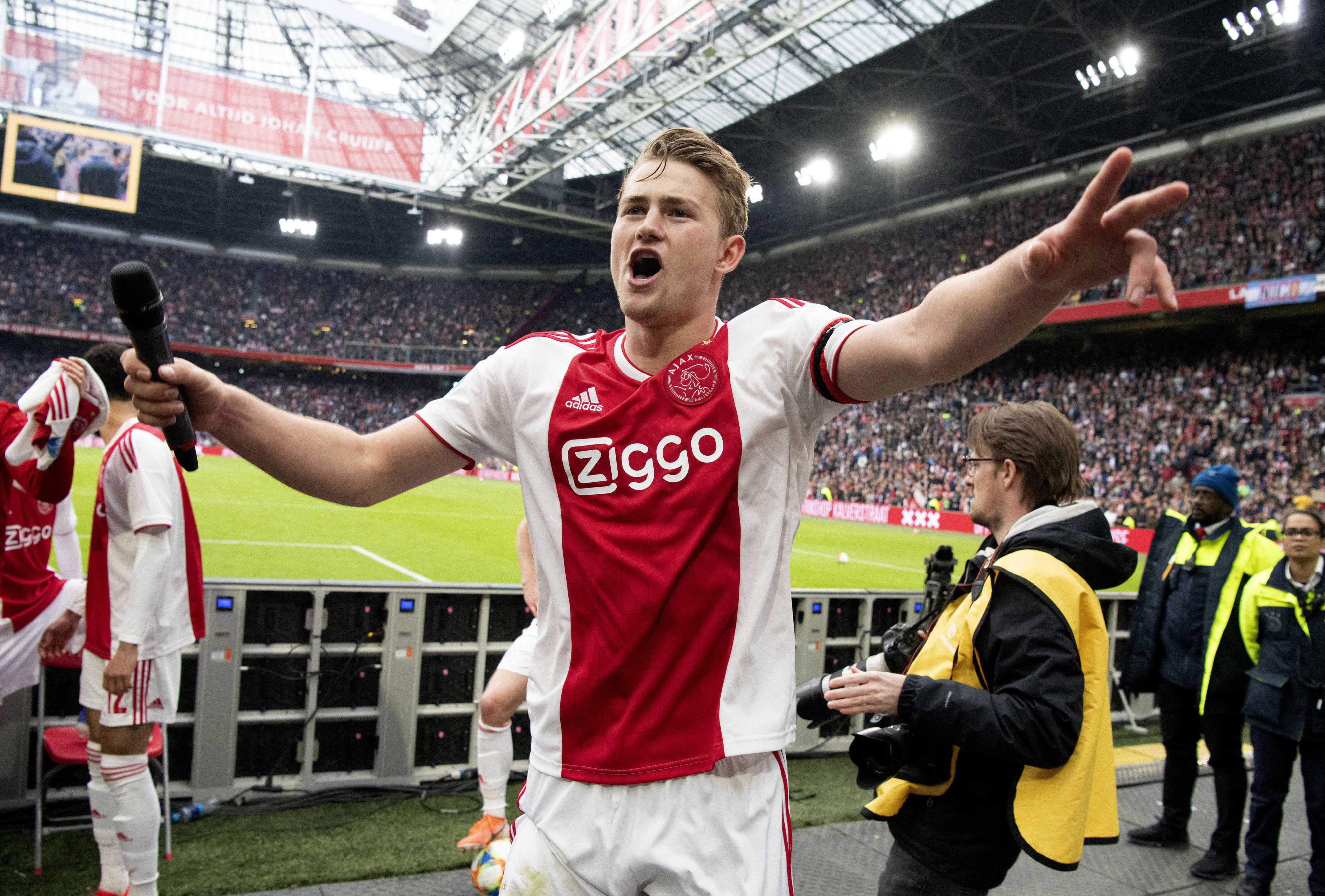 Matthijs de Ligt celebra una victoria del Ajax / EFE