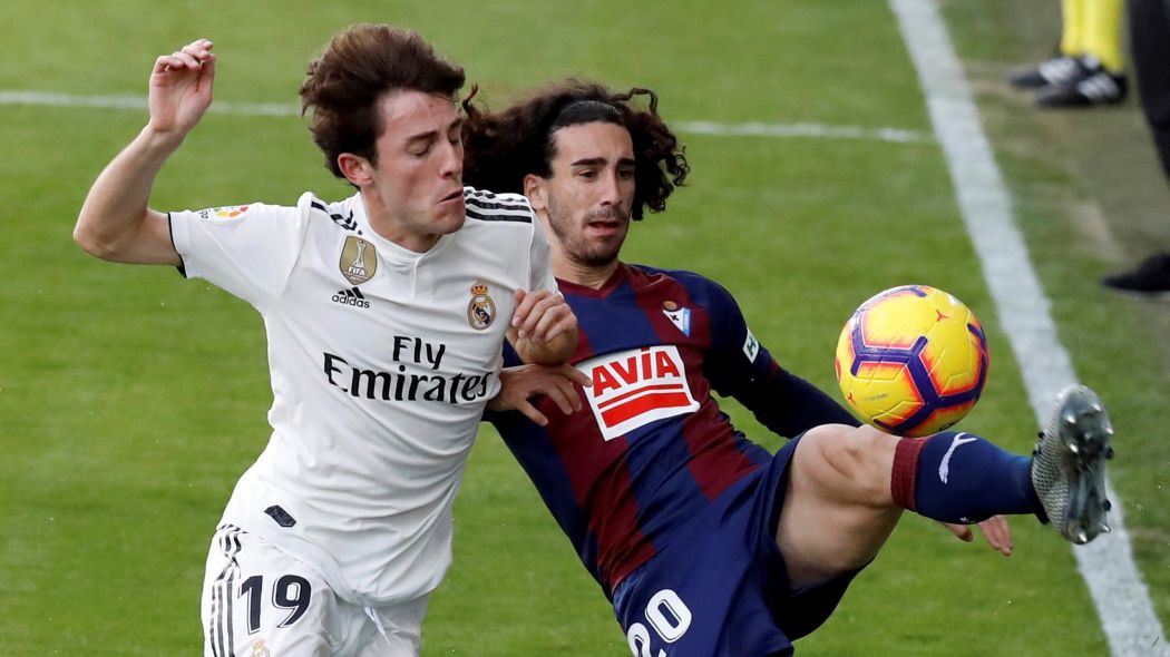 Cucurella y Odriozola en el Eibar - Real Madrid / EFE