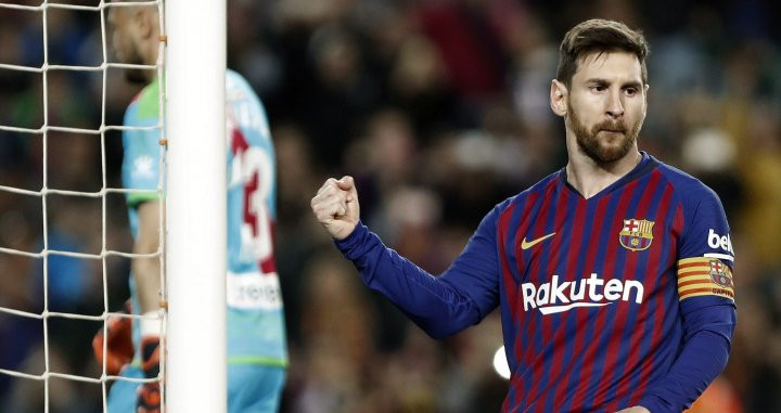 Una foto de Leo Messi celebrando un gol / EFE