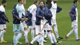 Los jugadores del Real Madrid, en un calentamiento | EFE
