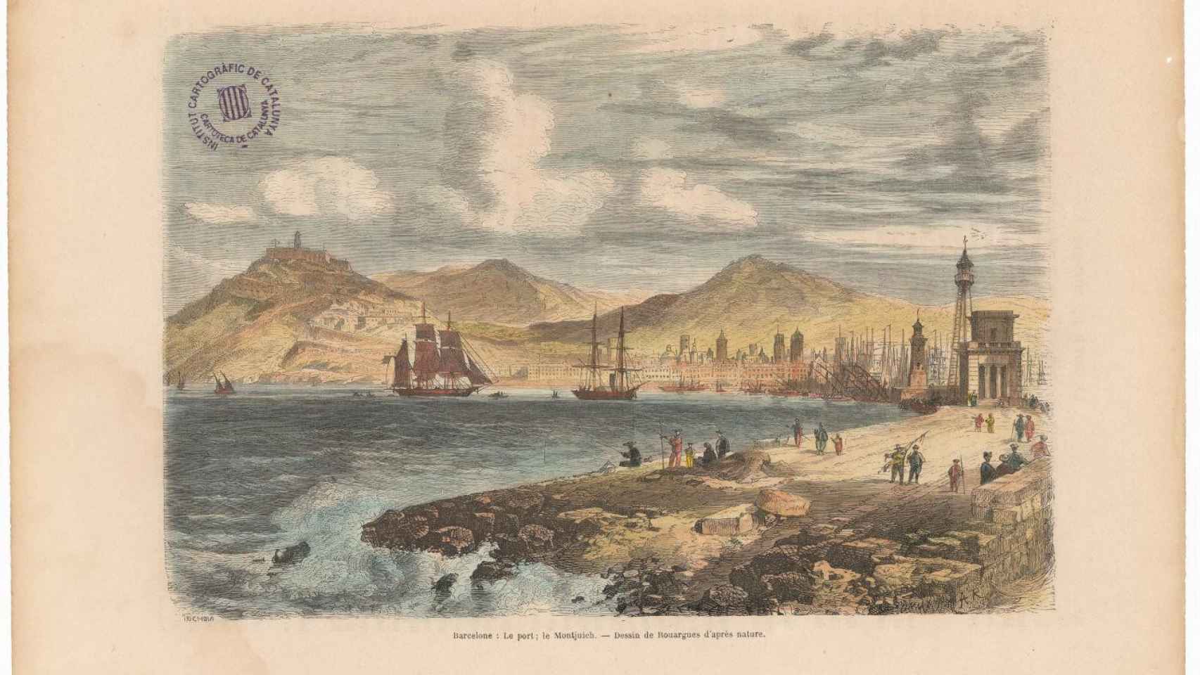 Imagen del puerto de Barcelona (1800)
