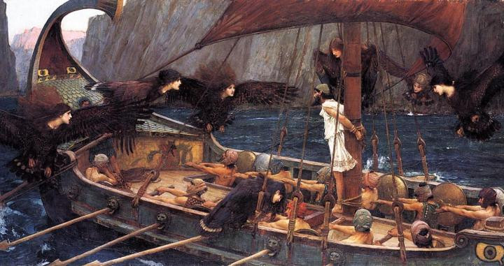 Ulises y las sirenas (1891) Óleo sobre lienzo de John William Waterhouse