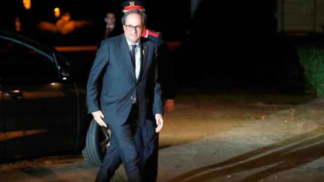 El presidente de la Generalitat, Quim Torra, a su llegada al Palau de Pedralbes / EFE