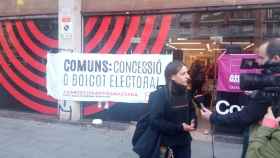 Okupación de la sede de Barcelona en Comú por parte del colectivo de la Massana del Raval / TWITTER