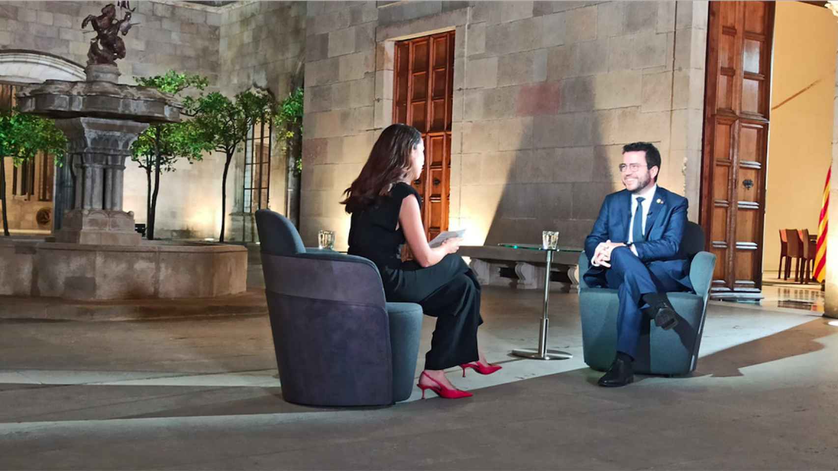 Pere Aragonès, durante una entrevista en TV3 / CCMA