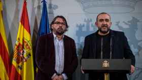Los secretarios generales de CCOO de Cataluña, Javier Pacheco (d) ,y de UGT, Camil Ros (i) / EUROPA PRESS