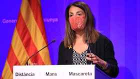 La consejera de Presidencia y portavoz del Govern de la Generalitat, Meritxell Budó, en rueda de prensa / EUROPA PRESS