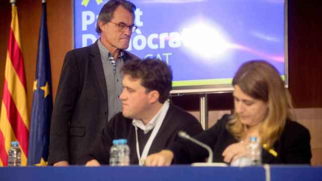 Artur Mas, David Bonvehí y Marta Pascal en un congreso del PDeCAT / EFE