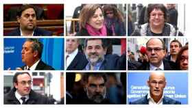 Los nueve acusados que están en prisión y que van a juicio: tres de ellos solicitan el aplazamiento / EUROPA PRESS