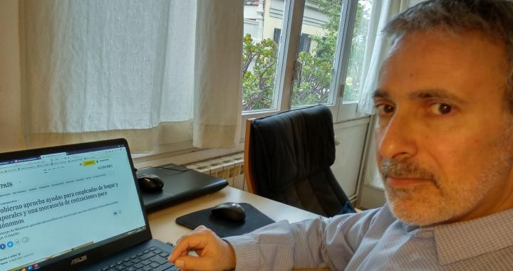El profesor de sociología de la UAB, José Antonio Noguera, en la entrevista con 'Crónica Global'