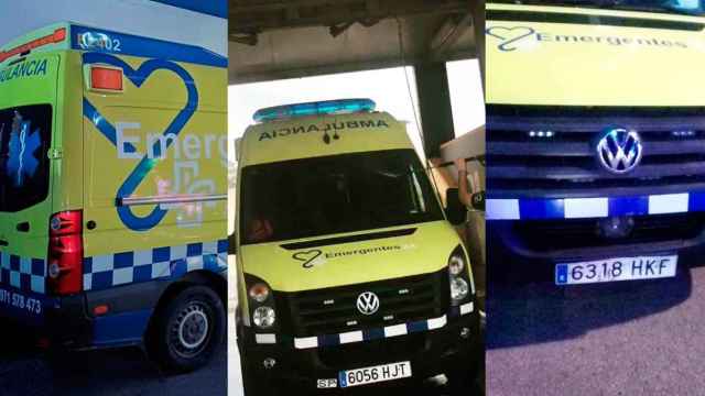 Tres ambulancias de Emergentes 24 que, según el mercado, podrían estar caducadas / CG