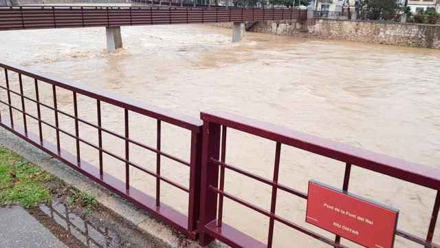 El río Onyar, en Girona, al paso del temporal Gloria / EP