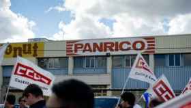 Protesta de los trabajadores ante la factoría de Panrico / CCOO