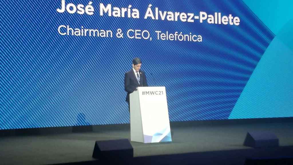 José María Álvarez-Pallete en el Mobile World Congress / CG