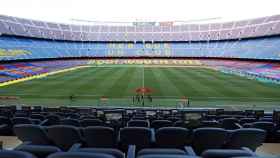 El Camp Nou vacío en el partido ante el Leganés /FCB