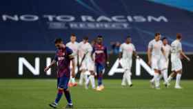 Messi, cabizbajo tras la dura derrota ante el Bayern | EFE