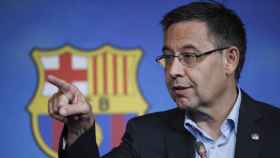 Josep Maria Bartomeu, en una rueda de prensa como presidente del Barça / EFE