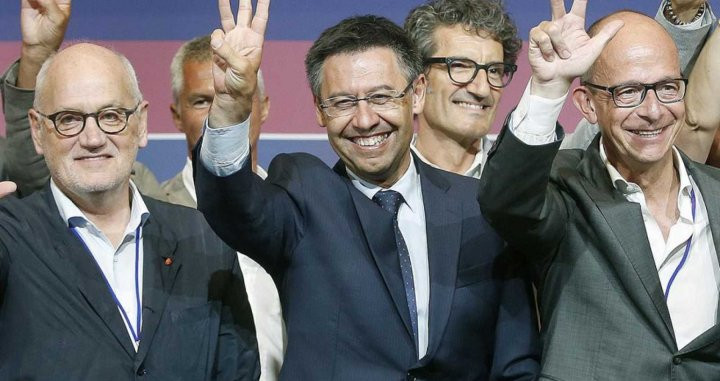 Bartomeu, al vencer en las elecciones de 2015 a la presidencia del Barça | EFE