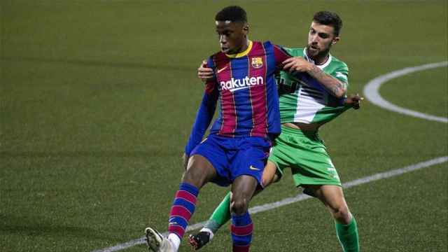 Ilaix Moriba, en su debut con el Barça | EFE