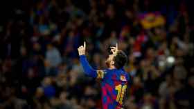 Leo Messi celebra su gol ante el Borussia Dortmund / EFE