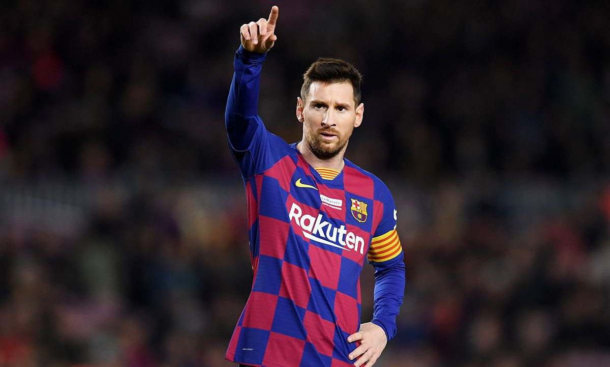 Leo Messi en un partido del Barça / EFE