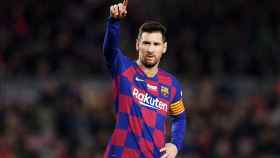 Leo Messi en un partido del Barça / EFE