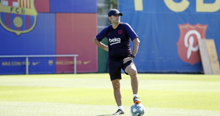 Valverde en el entrenamiento de este jueves / FC Barcelona