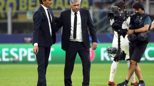 Ancelotti después del partido del Real Madrid contra el Inter / EFE