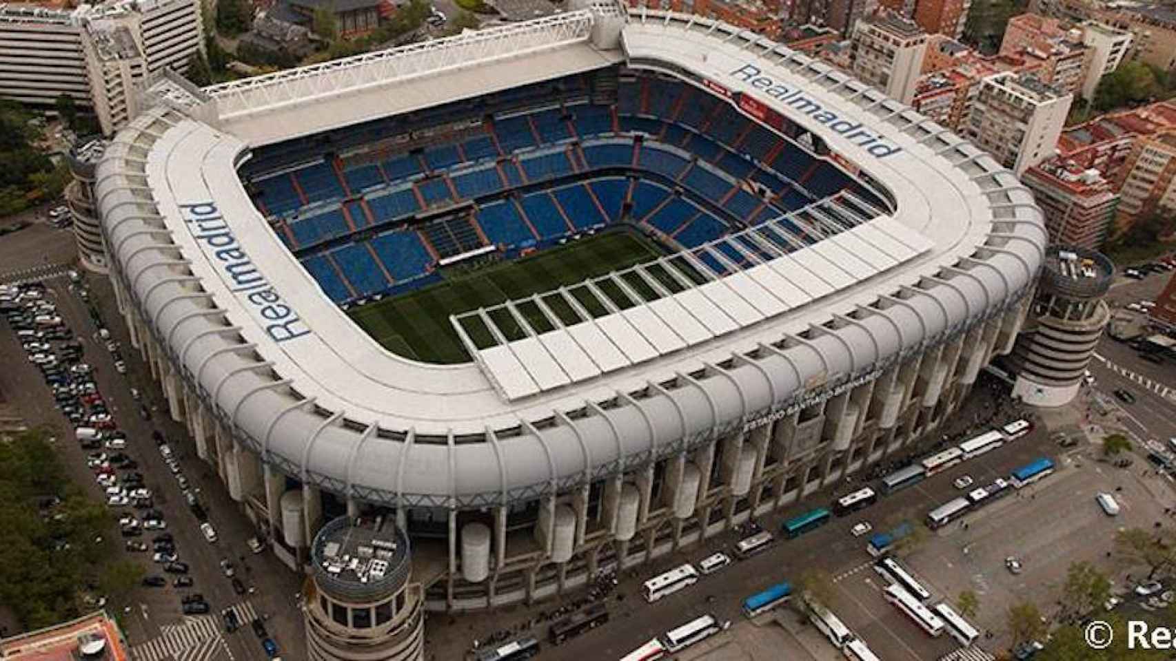 Una foto del Santiago Bernabéu, estadio del Real Madrid / Twitter