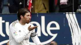 Ramos celebrando su gol contra el Osasuna / EFE