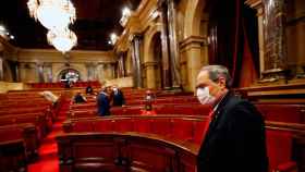 El presidente de la Generalitat, Quim Torra, a su llegada al Parlament donde este miércoles se somete a otra sesión de control / EFE