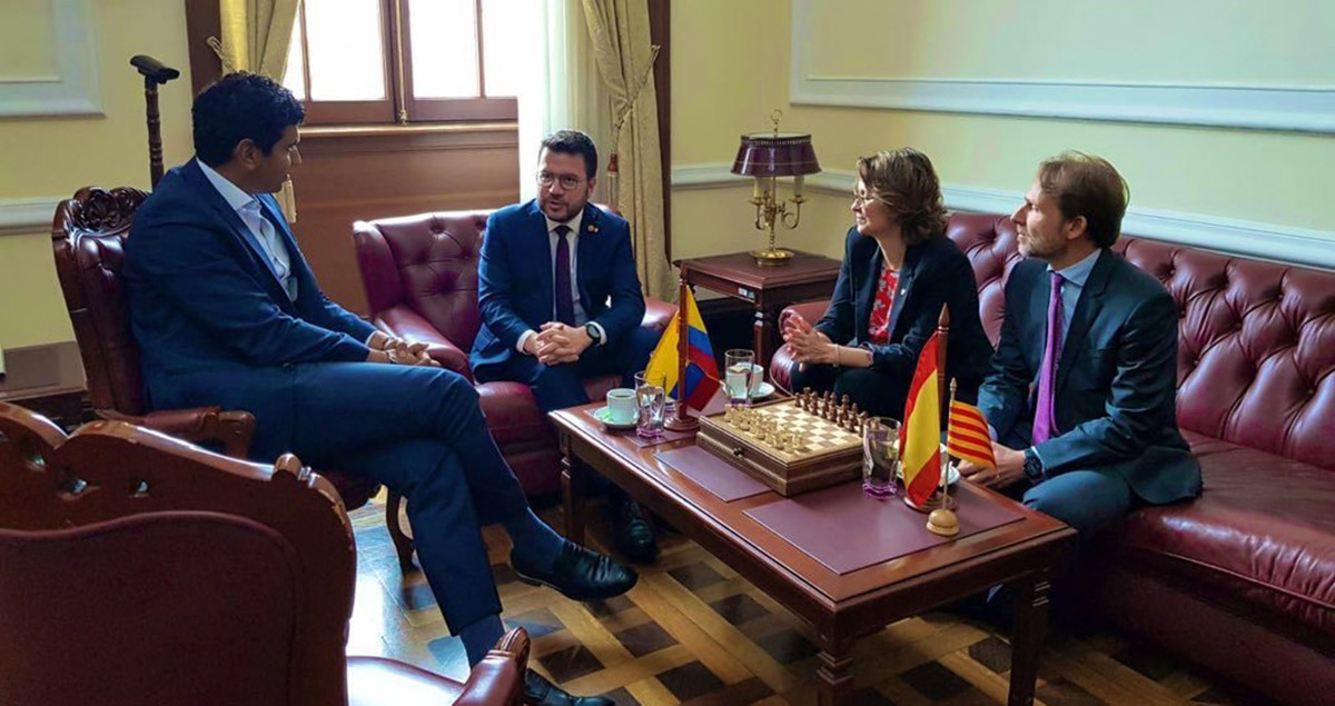Reunión del presidente catalán Pere Aragonès en Colombia