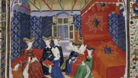 Christine de Pisan presenta su libro a la reina Isabel de Bavaria (1410)