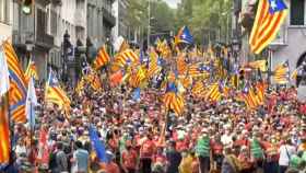 Manifestación en la Diada de 2021 en Barcelona. Piden investigar los vínculos del Kremlin y el 'procés'