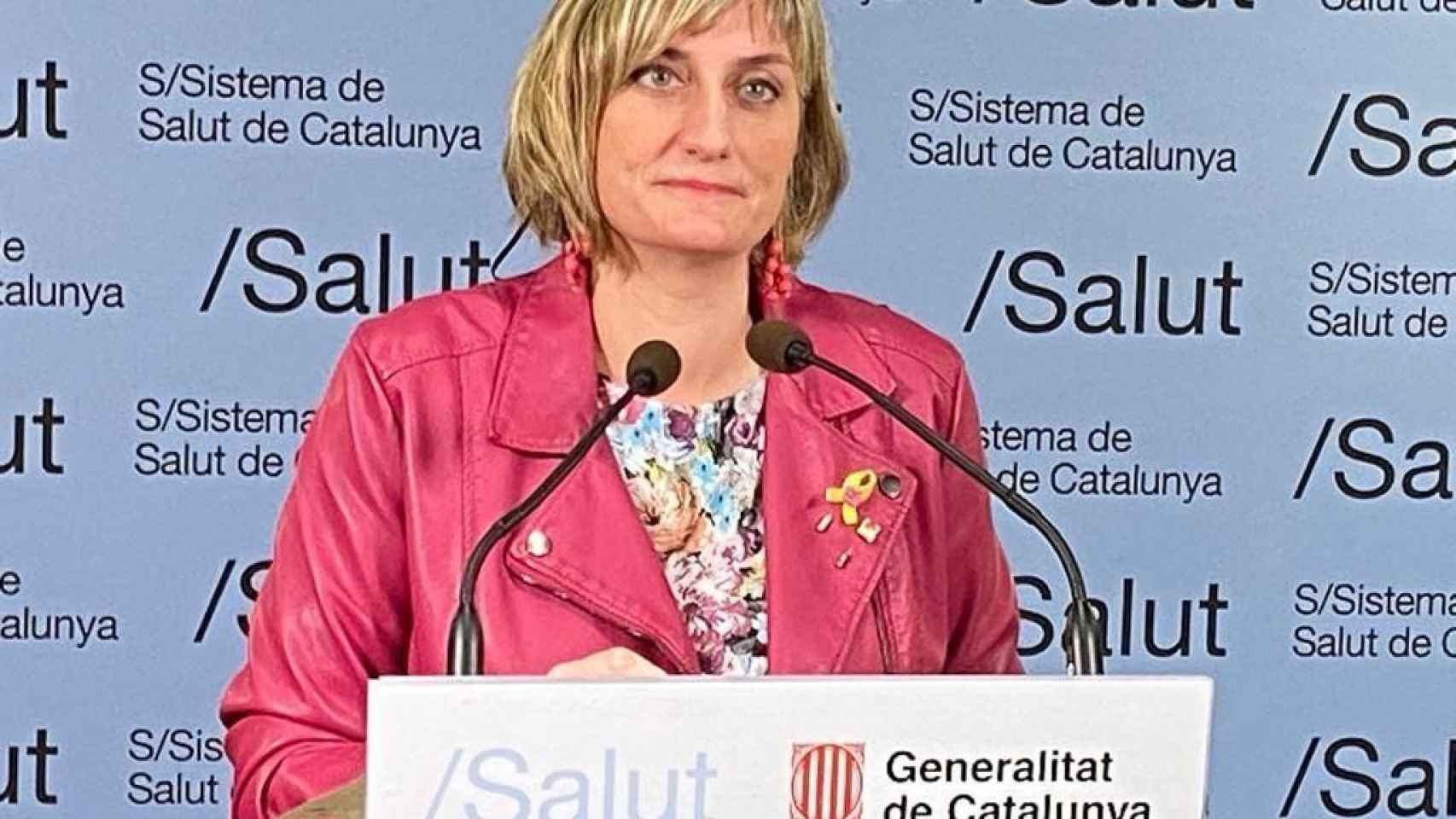 La consejera de Salud, Alba Vergés, en su comparecencia para explicar los afectados y fallecidos por la pandemia / EP