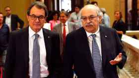 Artur Mas y Andreu Mas-Colell, exconsejero de Economía de la Generalitat
