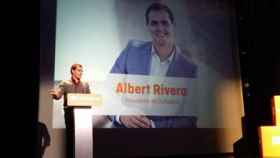 El presidente de C's, Albert Rivera, en el acto de su partido para conmemorar el 36 aniversario de la Constitución